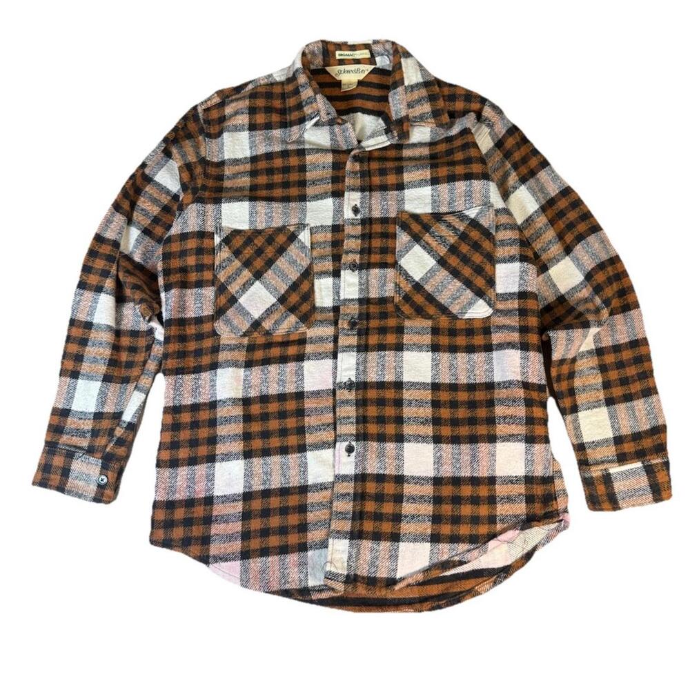 Vintage Flannel St Johns Bay‎ Big Mac Size Large 80s Heavy Cotton Plaid Made USA